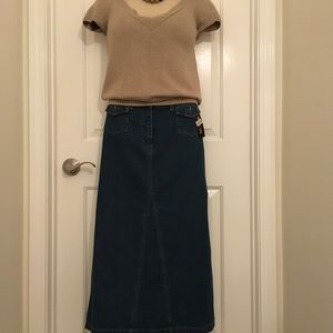 Denim Maxi Skirt